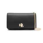 R. Ꮮаᴜгеn Leather Crossbody Bag with Logo