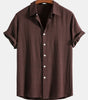 Linen Rayon Blend Button Up Shirt