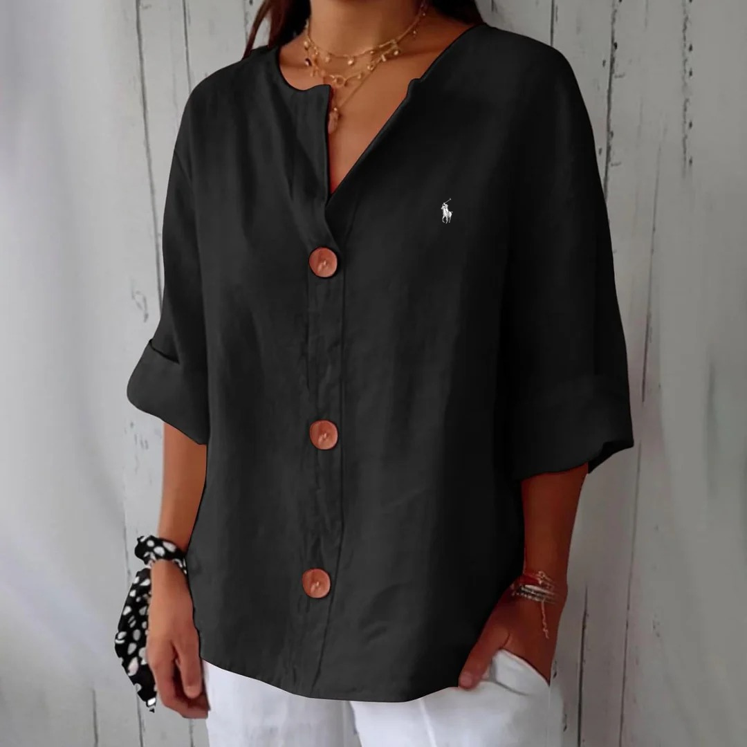 RL Linen Casual Blouse