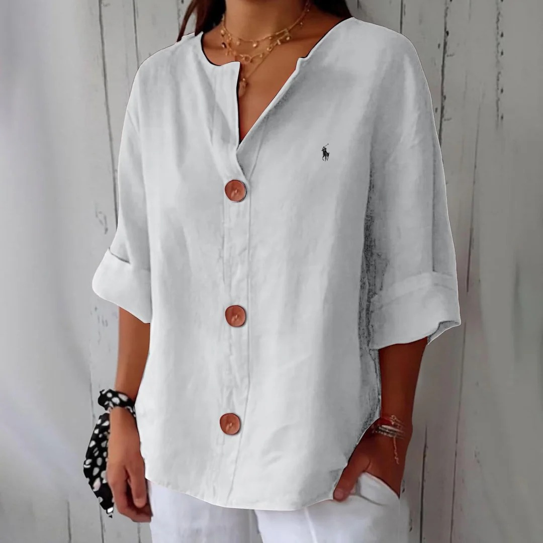 RL Linen Casual Blouse