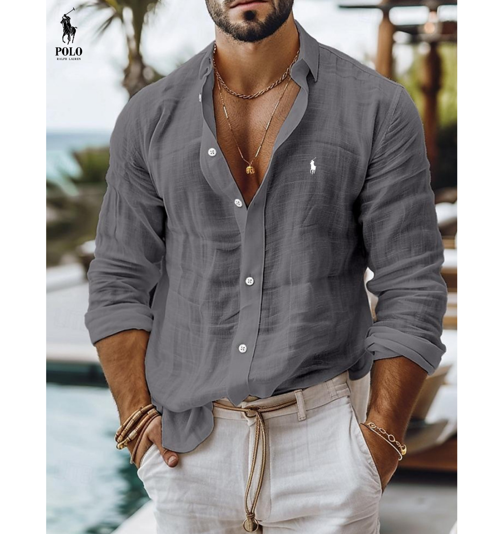 Men's solid-color shirts