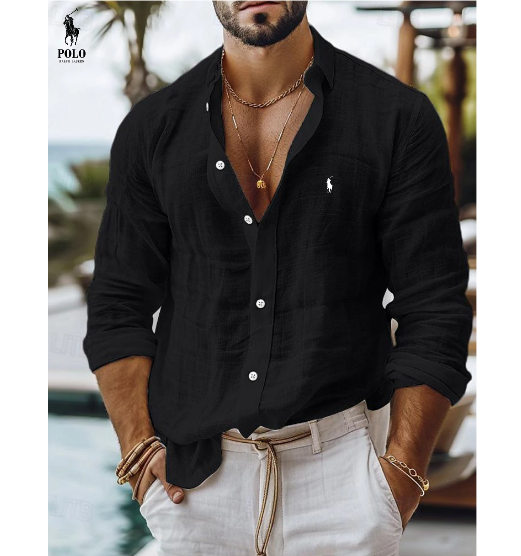 Men's solid-color shirts