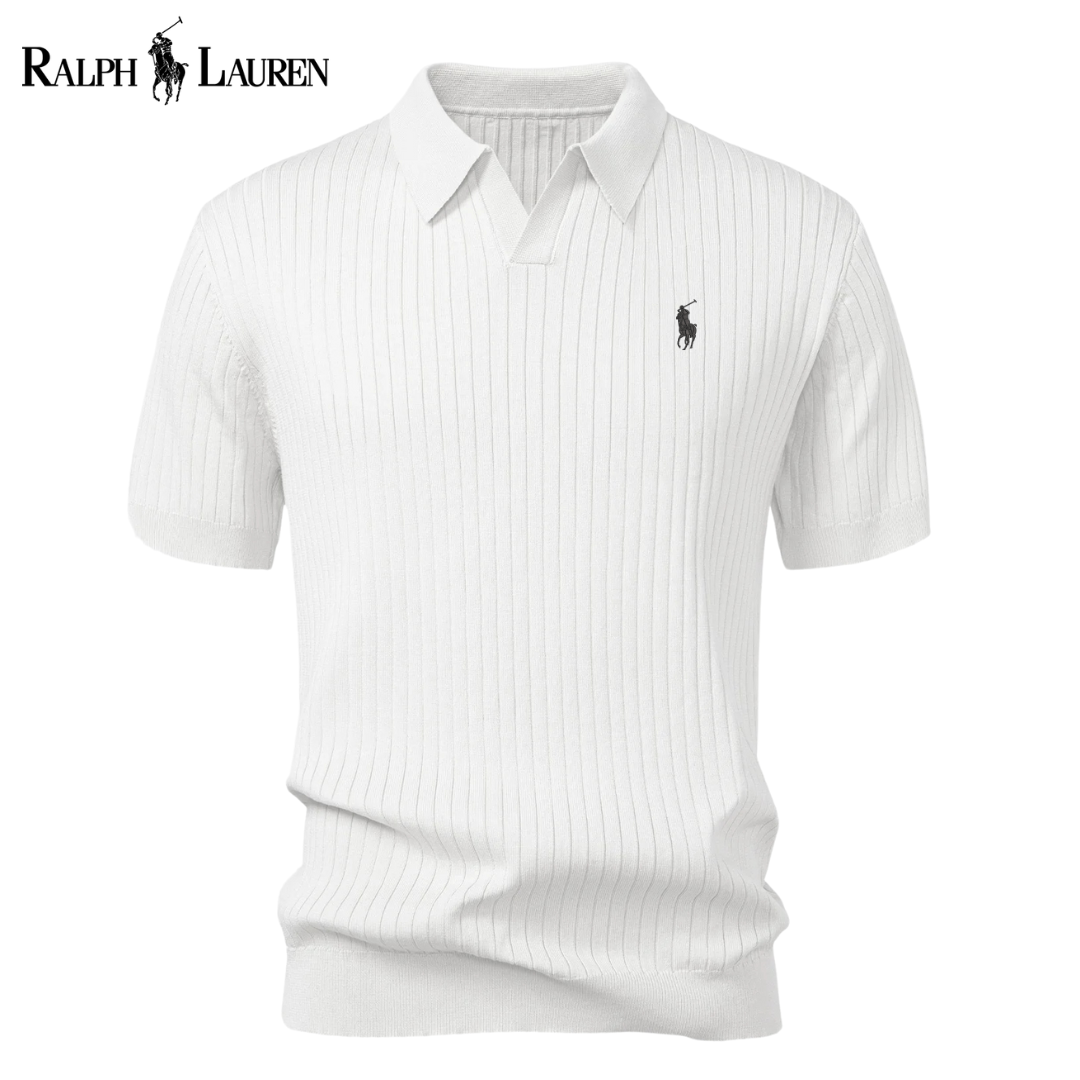 RL™ Knit Polo with V-Neck and Stripes