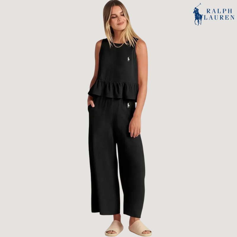 R. Lauren Ruffle Strap Two-Piece Set + Free Sun Hat – Buy 1, Get 2