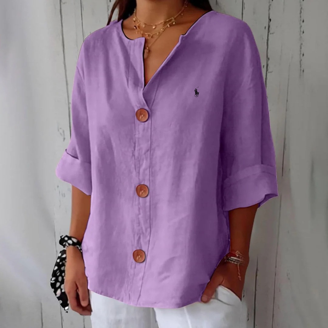 RL Linen Casual Blouse