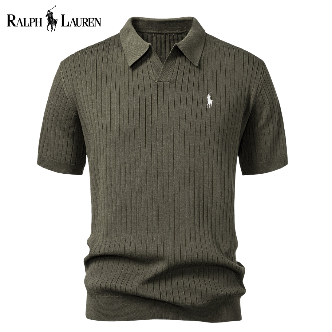 RL™ Knit Polo with V-Neck and Stripes