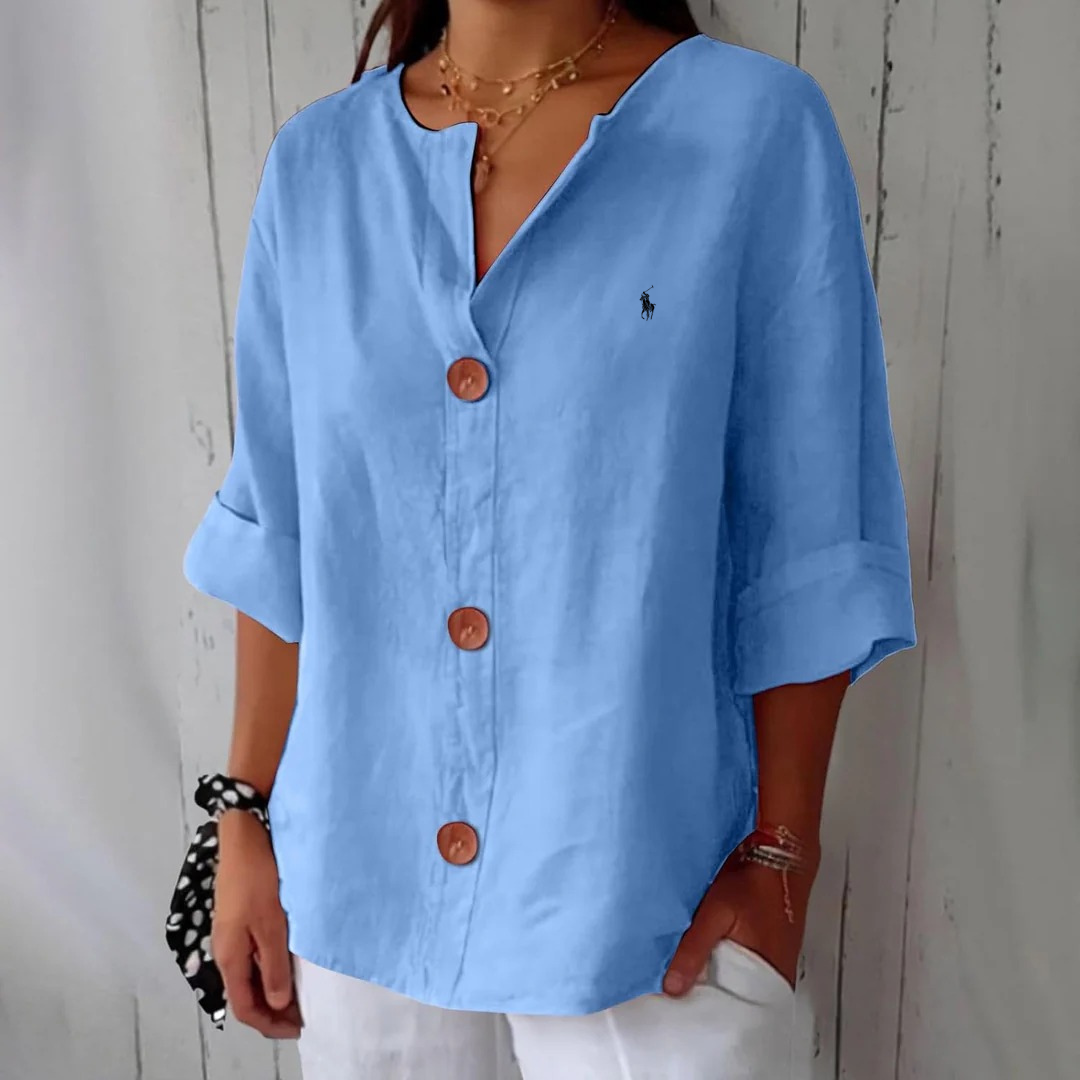 RL Linen Casual Blouse