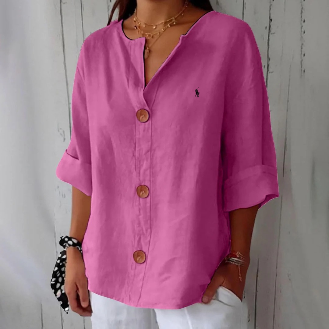RL Linen Casual Blouse
