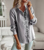 R. Ꮮаᴜгеn Ruffled Button-Up Shirt – Soft Textured Fit