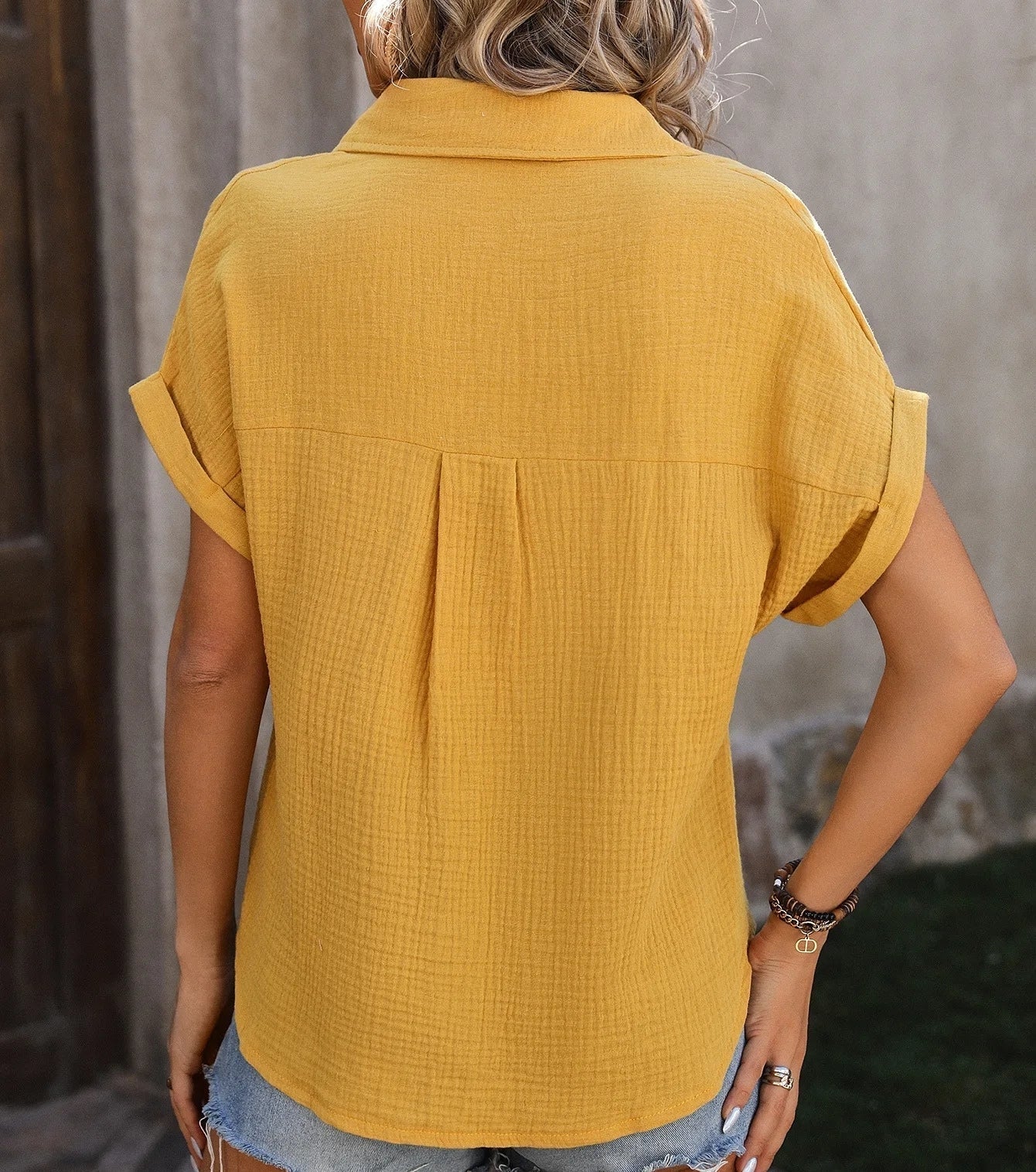 R. Lauren Short Sleeve Shirt with Chest Pocket – Airy Cut