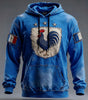 Oversized Hoodie with Pockets French Flag Le Coq Gaulois Men