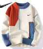 NIKE - Patchwork Cable-Knit Crewneck Sweater