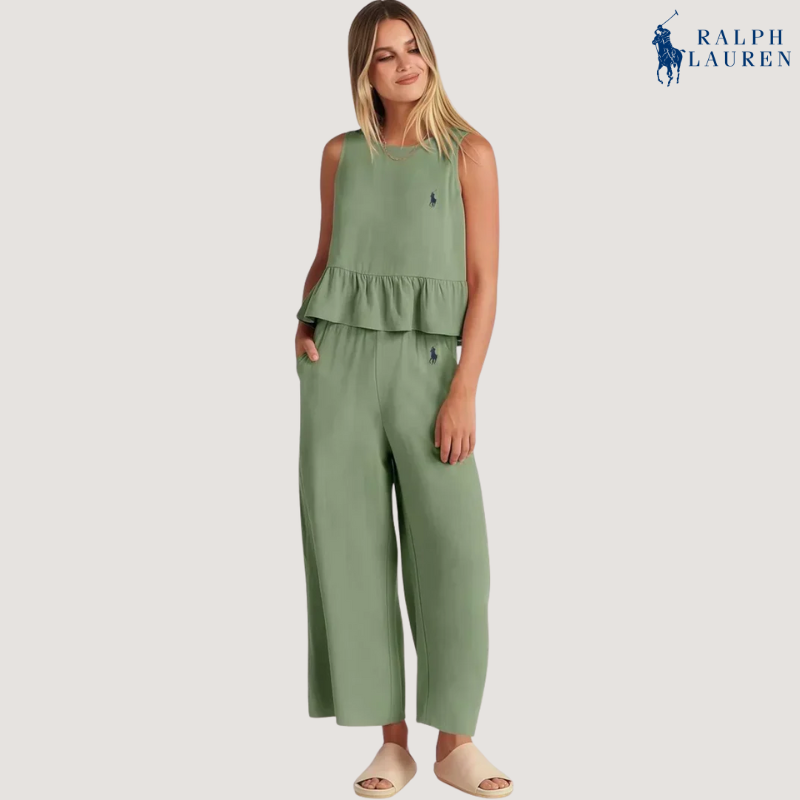 R. Lauren Ruffle Strap Two-Piece Set + Free Sun Hat – Buy 1, Get 2