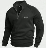 BОSS Cotton Half-Zip Jumper