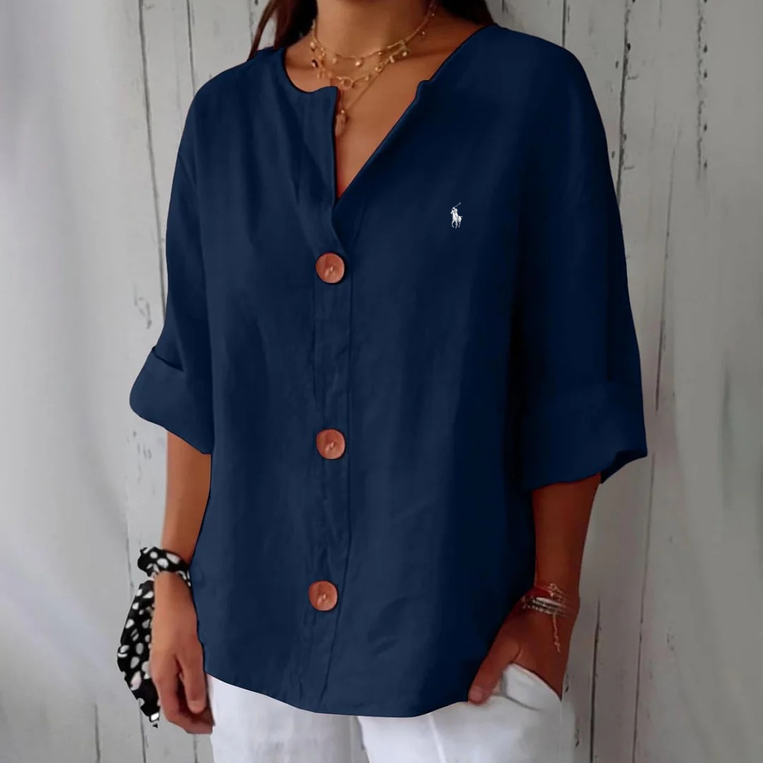 RL Linen Casual Blouse