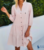 Summer Dress with Check Pattern and V-Neck – Effortless Lightness Meets Timeless Elegance