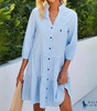 Summer Chemise Gingham V-Neck Button Down Dress by R. Ꮮаᴜгеn + Free R. Ꮮаᴜгеn Sun Hat