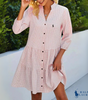 Summer Chemise Gingham V-Neck Button Down Dress by R. Ꮮаᴜгеn + Free R. Ꮮаᴜгеn Sun Hat