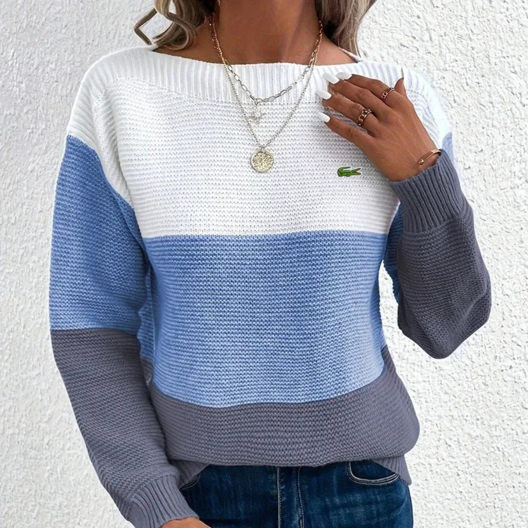 Tricolor Knit Sweater - COLLECTION CLEARANCE