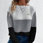 Tricolor Knit Sweater - COLLECTION CLEARANCE