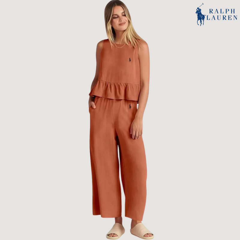 R. Lauren Ruffle Strap Two-Piece Set + Free Sun Hat – Buy 1, Get 2