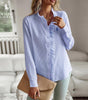 R. Lauren Blouse with Ruffles – Soft Structure & Classic Button Placket