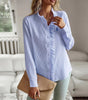 R. Ꮮаᴜгеn Ruffled Button-Up Shirt – Soft Textured Fit
