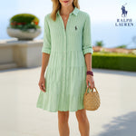 Striped Shirt Dress by R. Lauren + Free R. Lauren Sun Hat