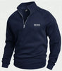 BОSS Cotton Half-Zip Jumper