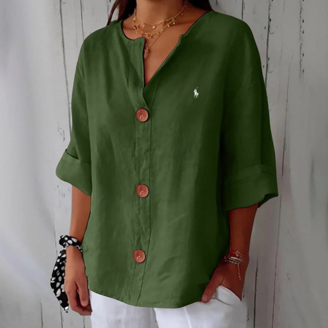 RL Linen Casual Blouse