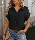 R. Lauren Short Sleeve Shirt with Chest Pocket – Airy Cut