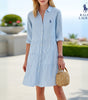 Striped Shirt Dress by R. Lauren + Free R. Lauren Sun Hat