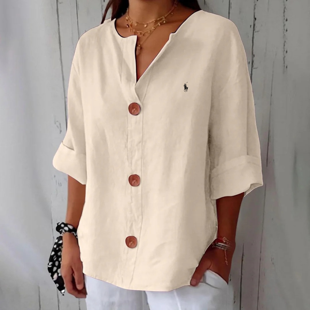 RL Linen Casual Blouse