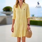 Striped Shirt Dress by R. Lauren + Free R. Lauren Sun Hat