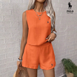 [Buy 1 Get 2] Linen Serenity Complete Set with Two Pieces by R. Lauren + Free R. Lauren Sun Hat