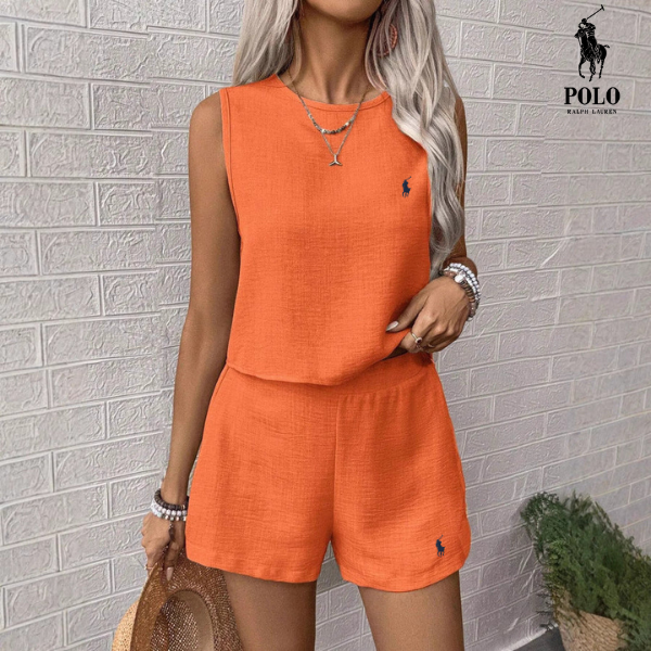 [Buy 1 Get 2] Linen Serenity Complete Set with Two Pieces by R. Lauren + Free R. Lauren Sun Hat