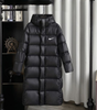 Nike™ Long Down Puffer Coat – Black
