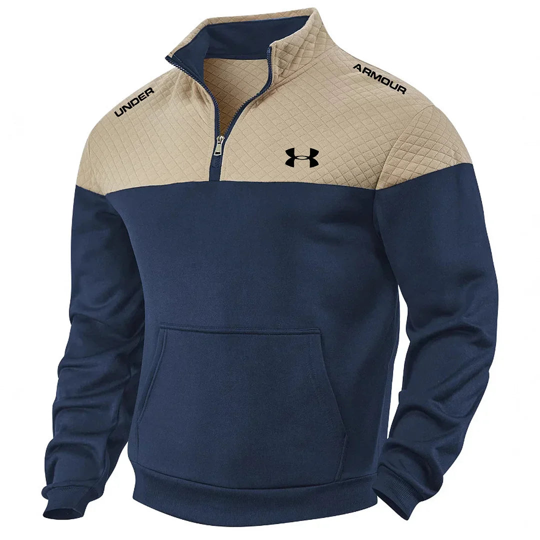 Men's Color Block Half Zip Outdoor Casual Sweatshirt