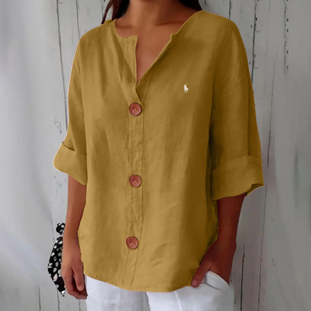 RL Linen Casual Blouse
