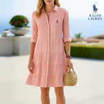 Striped Shirt Dress by R. Ꮮаᴜгеn + Free R. Ꮮаᴜгеn Sun Hat