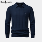 Ralph Lauren™ Long-Sleeve Knitted V-Neck Polo Sweater