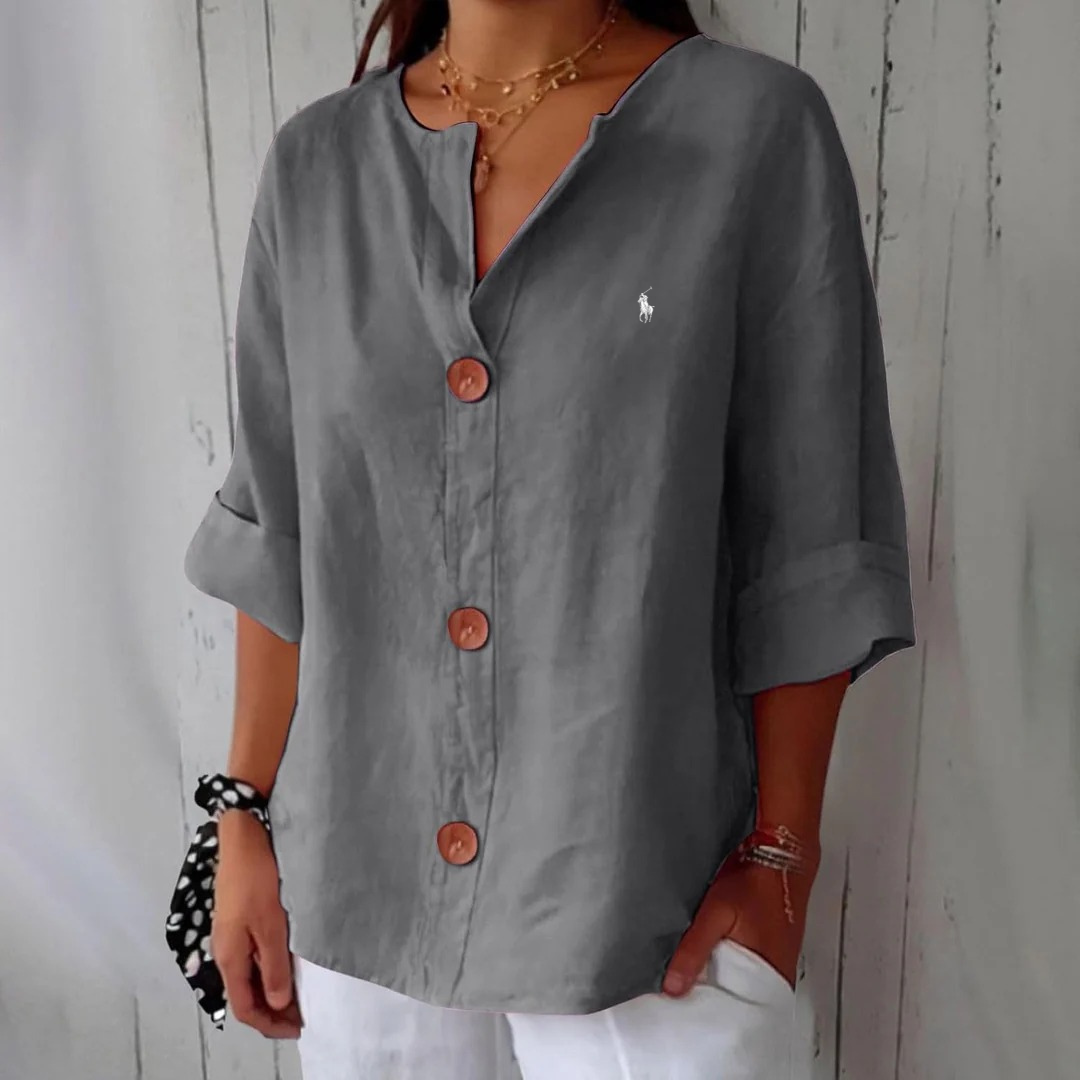 RL Linen Casual Blouse