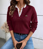 V-Neck Lace Sweater - SALE