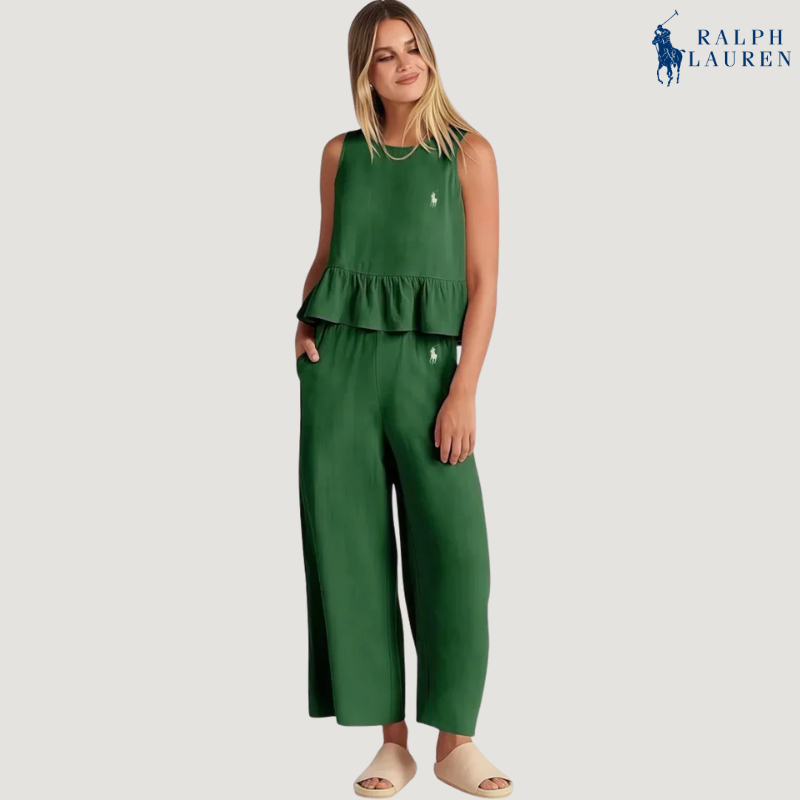 R. Lauren Ruffle Strap Two-Piece Set + Free Sun Hat – Buy 1, Get 2