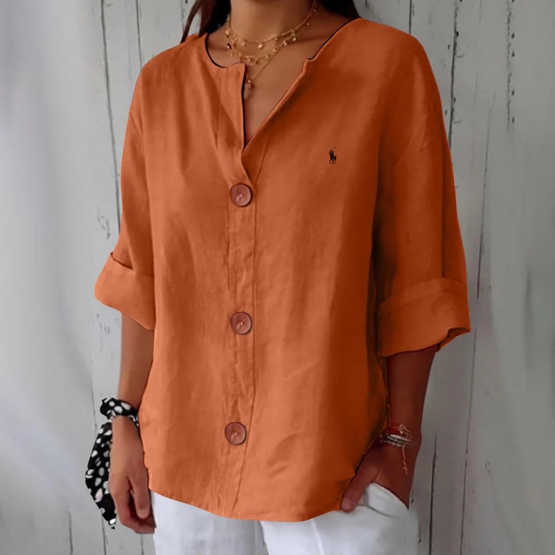 RL Linen Casual Blouse