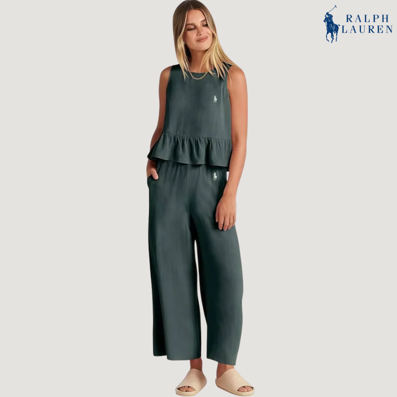 R. Lauren Ruffle Strap Two-Piece Set + Free Sun Hat – Buy 1, Get 2