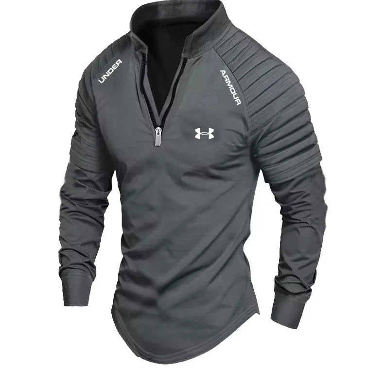 Men's Zip Long Sleeve Sports Casual Shirt