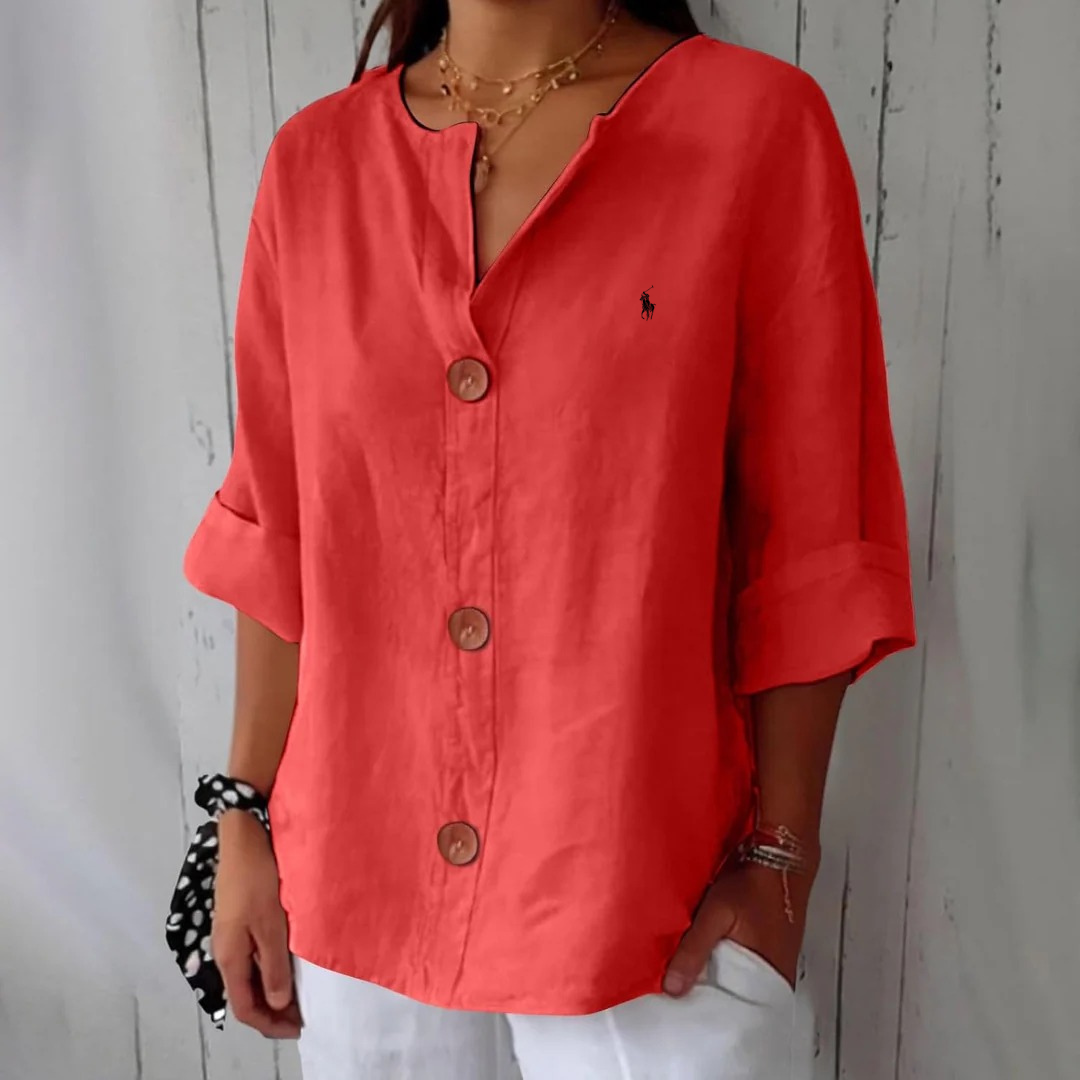 RL Linen Casual Blouse