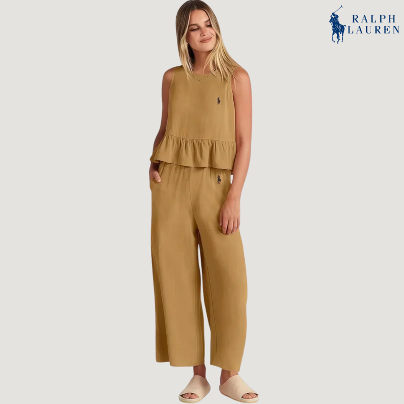 R. Lauren Ruffle Strap Two-Piece Set + Free Sun Hat – Buy 1, Get 2