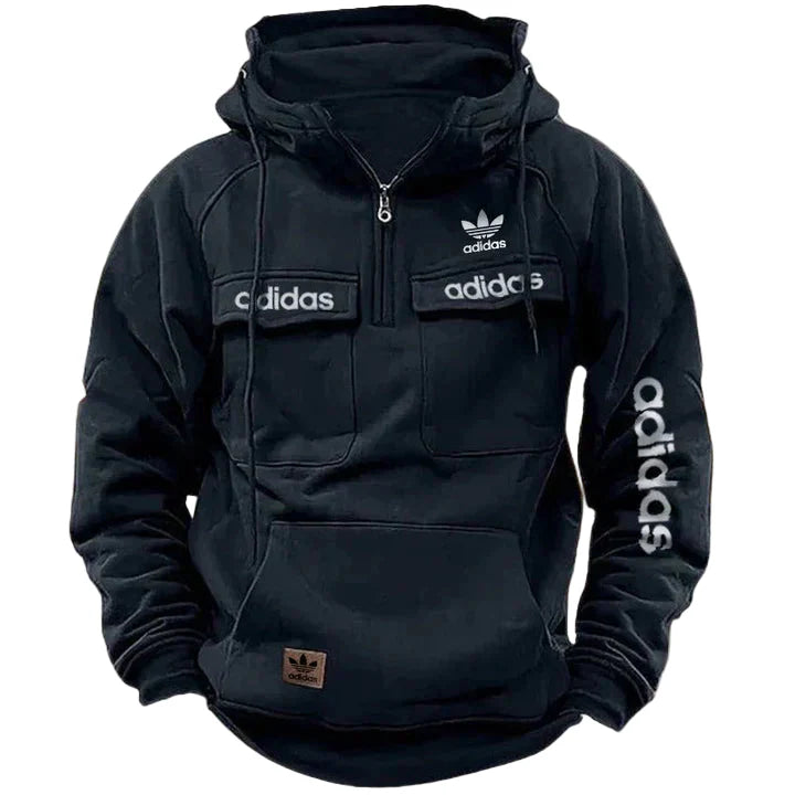 ADIDAS™ - Night Blue Tactical Quarter Hoodie